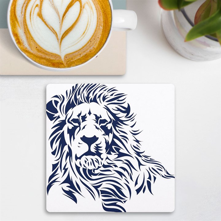 Head Art-lion Drawing UV Print Square Tile Coaster 