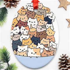 Cat-kitten Ornament (oval)