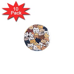 Cat-kitten 1  Mini Magnet (10 Pack) 