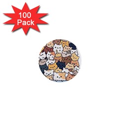 Cat-kitten 1  Mini Buttons (100 Pack) 