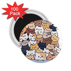 Cat-kitten 2 25  Magnets (100 Pack)  by Jancukart