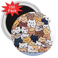 Cat-kitten 3  Magnets (100 Pack) by Jancukart