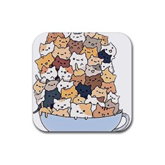 Cat-kitten Rubber Coaster (square)