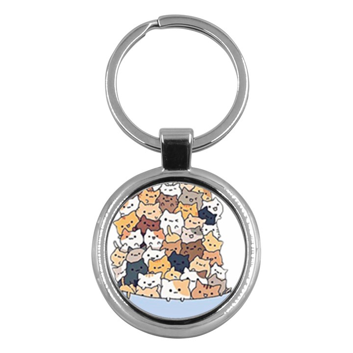 Cat-kitten Key Chain (Round)