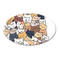 Cat-kitten Oval Magnet by Jancukart