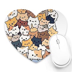 Cat-kitten Heart Mousepads