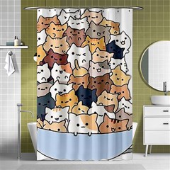 Cat-kitten Shower Curtain 48  X 72  (small)  by Jancukart