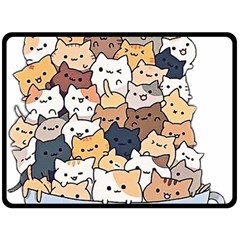 Cat-kitten Double Sided Fleece Blanket (large) 