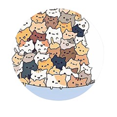 Cat-kitten Mini Round Pill Box