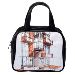 Rag-flats-onion-flats-llc-architecture-drawing Graffiti-architecture Classic Handbag (one Side) by Jancukart