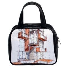 Rag-flats-onion-flats-llc-architecture-drawing Graffiti-architecture Classic Handbag (two Sides) by Jancukart