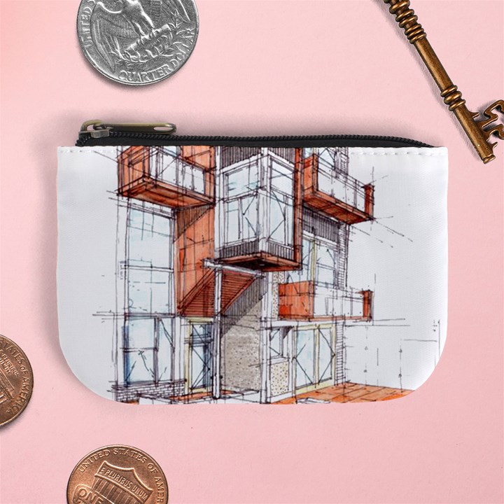 Rag-flats-onion-flats-llc-architecture-drawing Graffiti-architecture Mini Coin Purse