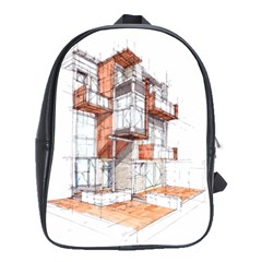 Rag-flats-onion-flats-llc-architecture-drawing Graffiti-architecture School Bag (large) by Jancukart