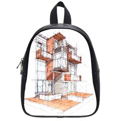 Rag-flats-onion-flats-llc-architecture-drawing Graffiti-architecture School Bag (small)