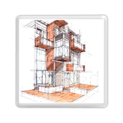 Rag-flats-onion-flats-llc-architecture-drawing Graffiti-architecture Memory Card Reader (square) by Jancukart