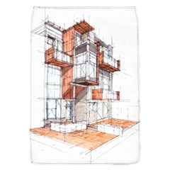 Rag-flats-onion-flats-llc-architecture-drawing Graffiti-architecture Removable Flap Cover (l) by Jancukart