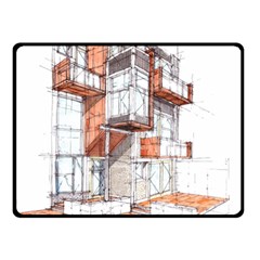 Rag-flats-onion-flats-llc-architecture-drawing Graffiti-architecture Double Sided Fleece Blanket (small) 