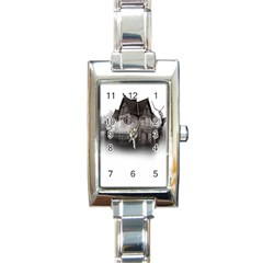 Haunted-night Building Rectangle Italian Charm Watch by Jancukart