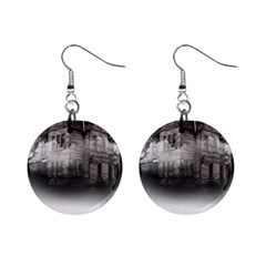 Haunted-night Building Mini Button Earrings by Jancukart