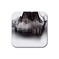 Haunted-night Building Rubber Coaster (square) by Jancukart