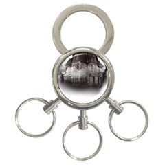 Haunted-night Building 3-ring Key Chain