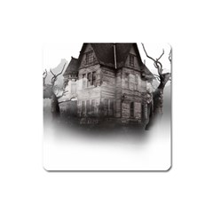 Haunted-night Building Square Magnet