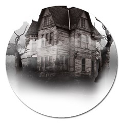 Haunted-night Building Magnet 5  (round) by Jancukart