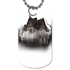 Haunted-night Building Dog Tag (one Side) by Jancukart