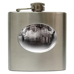 Haunted-night Building Hip Flask (6 Oz) by Jancukart