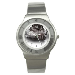 Haunted-night Building Stainless Steel Watch by Jancukart