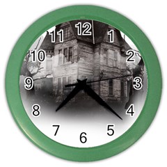 Haunted-night Building Color Wall Clock