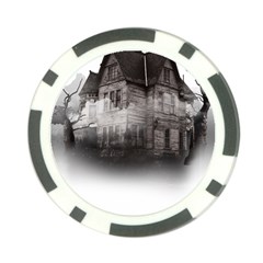 Haunted-night Building Poker Chip Card Guard