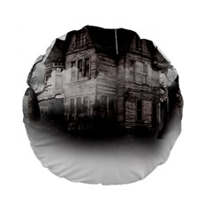 Haunted-night Building Standard 15  Premium Round Cushions by Jancukart