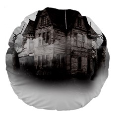 Haunted-night Building Large 18  Premium Round Cushions by Jancukart