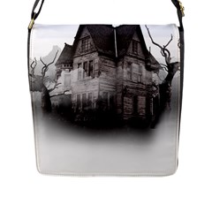 Haunted-night Building Flap Closure Messenger Bag (l) by Jancukart