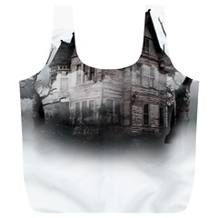 Haunted-night Building Full Print Recycle Bag (xl)