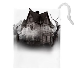 Haunted-night Building Drawstring Pouch (4xl) by Jancukart