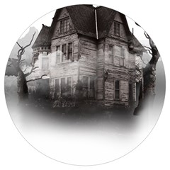 Haunted-night Building Round Trivet by Jancukart