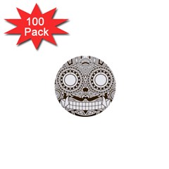 Barong-mask-art-bali 1  Mini Buttons (100 Pack) 