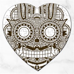 Barong-mask-art-bali Jigsaw Puzzle (heart) by Jancukart