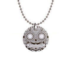 Barong-mask-art-bali 1  Button Necklace