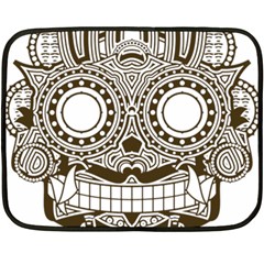 Barong-mask-art-bali Fleece Blanket (mini)