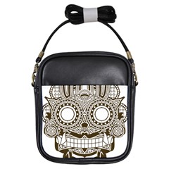 Barong-mask-art-bali Girls Sling Bag