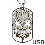 Barong-mask-art-bali Dog Tag USB Flash (Two Sides) Front