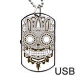 Barong-mask-art-bali Dog Tag USB Flash (Two Sides) Back