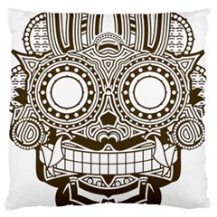 Barong-mask-art-bali Large Cushion Case (two Sides) by Jancukart