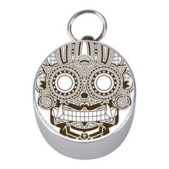 Barong-mask-art-bali Mini Silver Compasses