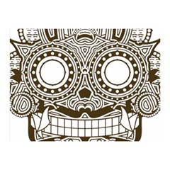 Barong-mask-art-bali Double Sided Flano Blanket (mini) 