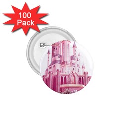 Pink Castle 1 75  Buttons (100 Pack) 