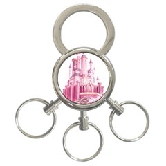 Pink Castle 3-ring Key Chain by Jancukart